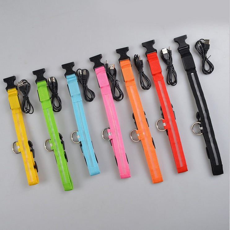 Eco adjustable glow collar for dogs and cats