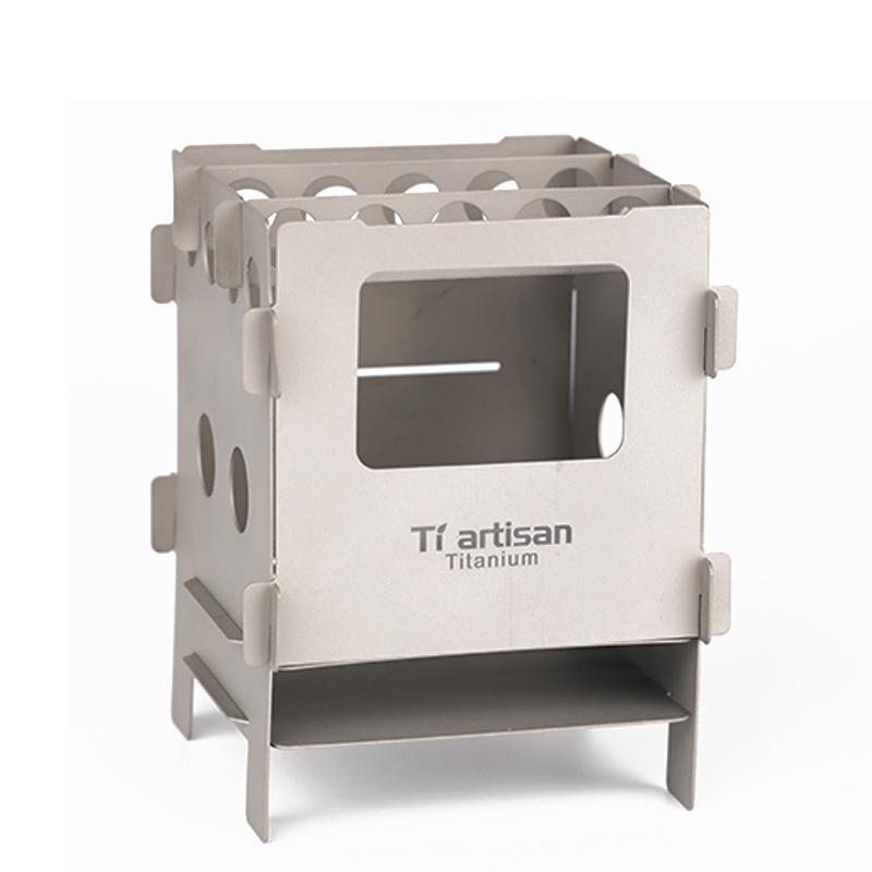titanium foldable wood stove US camping gear