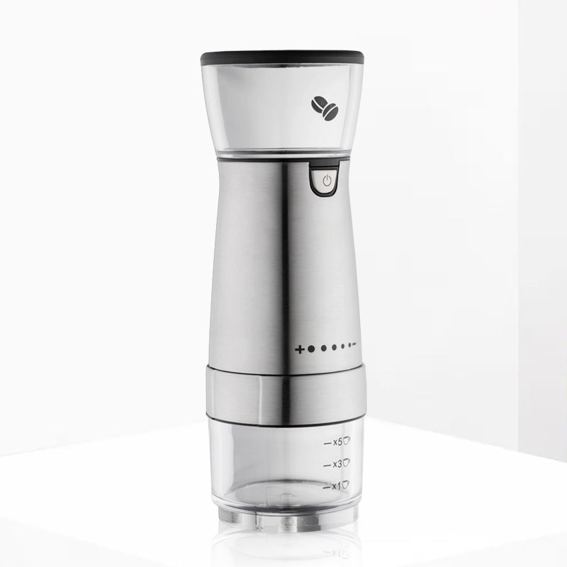 sleek stainless electric coffee grinder durable design
