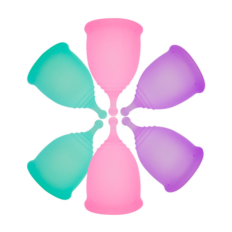 Recyclable material silicone cup, menstrual care without disposable pads or tampons