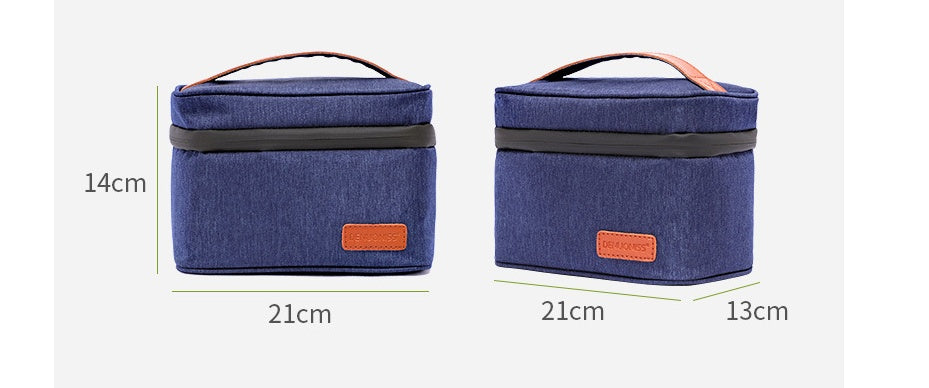 Oxford cloth picnic tote United Kingdom flip style with measurements 