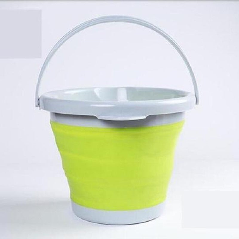 close-up of food-grade silicone bucket rim reinforced handle design