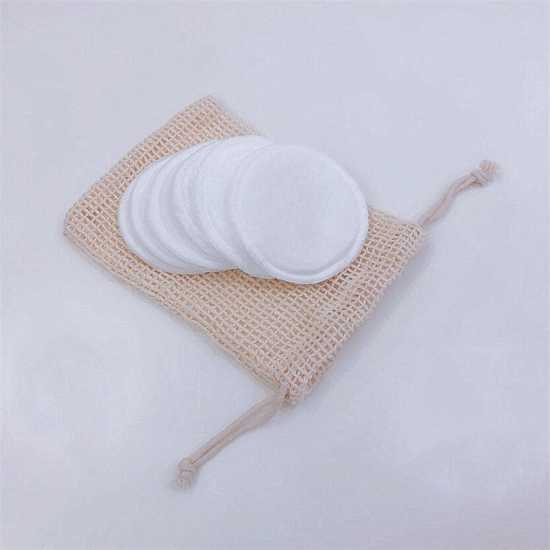 washable bamboo fiber pads with storage bag eco