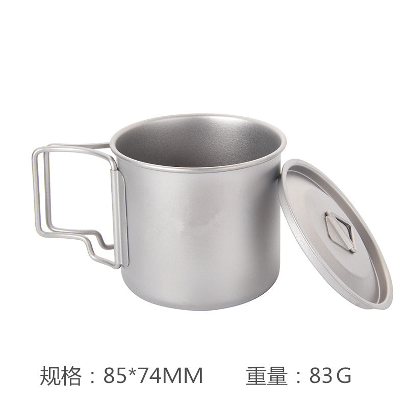 Titanium folding mug rust proof sustainable camp gear