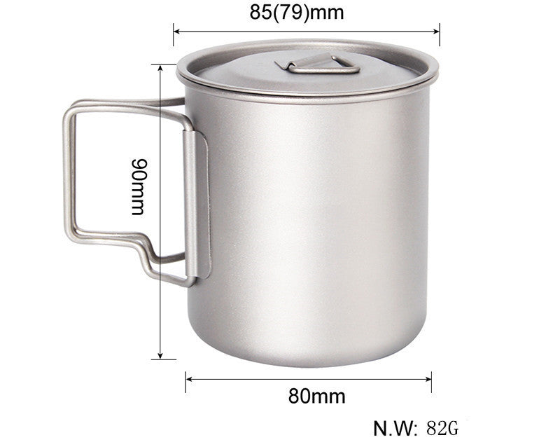 eco titanium folding cup reusable lightweight US with dimensions 