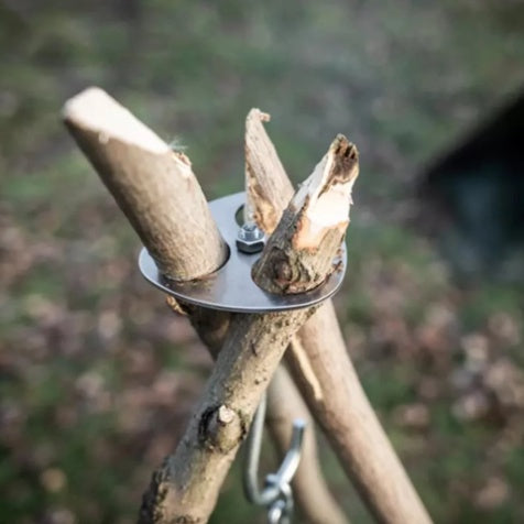 stainless steel camping tripod hanger United States cooking gear