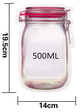 zipper sealing food bag Canada office snack use with measurements 