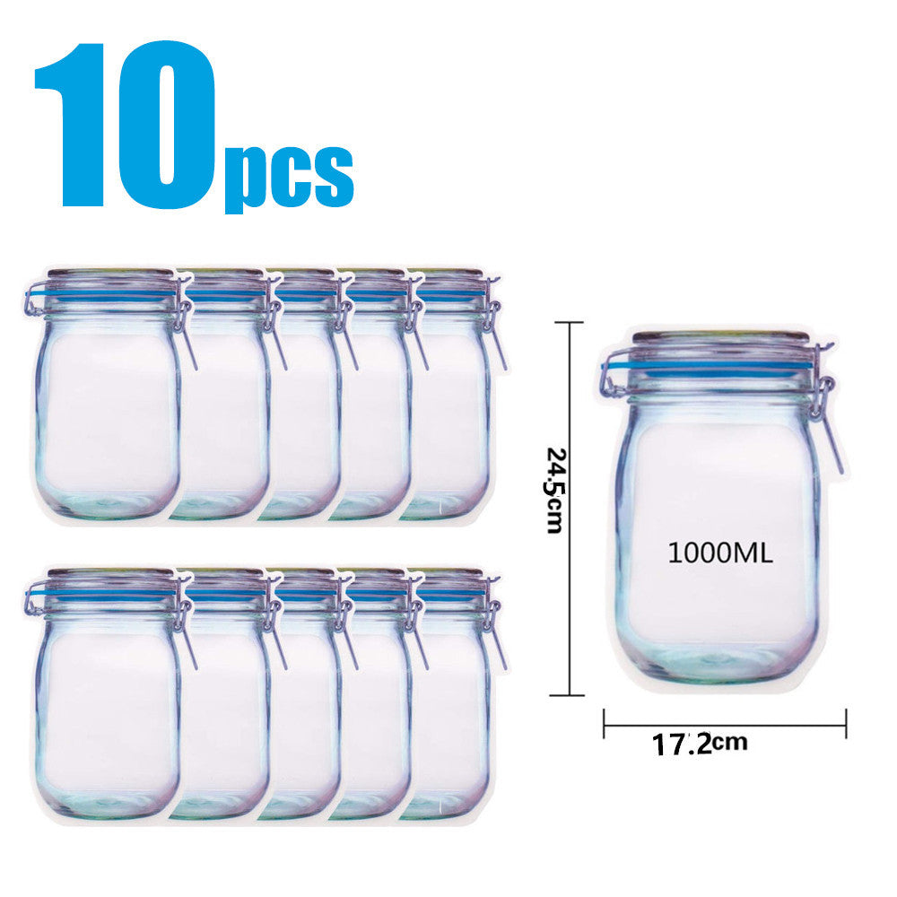 Set of 10 reusable snack bag UK school lunch and measurements on a white background