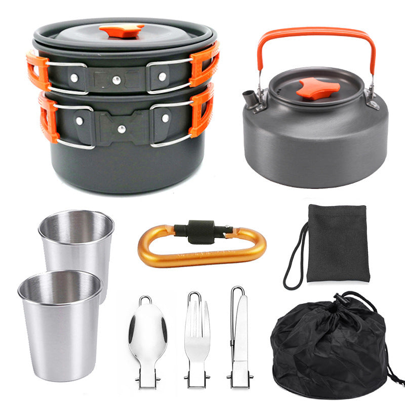 eco aluminum camping cookware mess kit US hikers