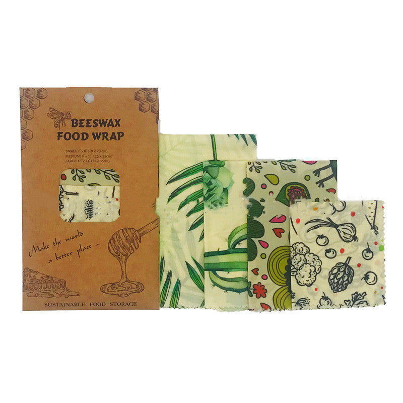 Set of reusable beeswax wrap plastic-free food cover UK