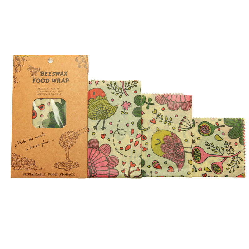 Eco beeswax cloth wrap reusable food packaging paper kitchen essential