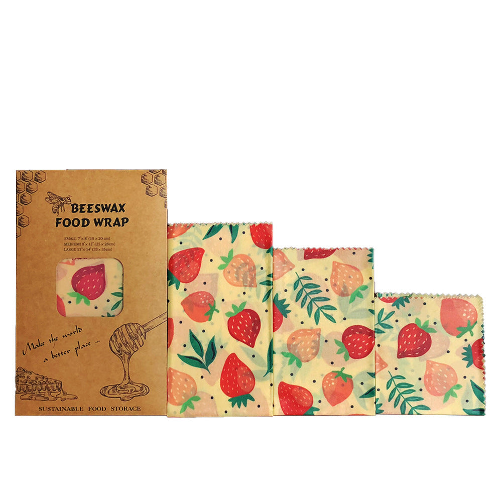 Plastic free beeswax wrap cloth for fruits and snacks