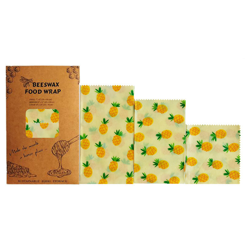 Natural beeswax food packaging wrap biodegradable and flexible