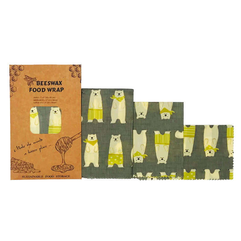 Eco beeswax food packaging wrap biodegradable and flexible