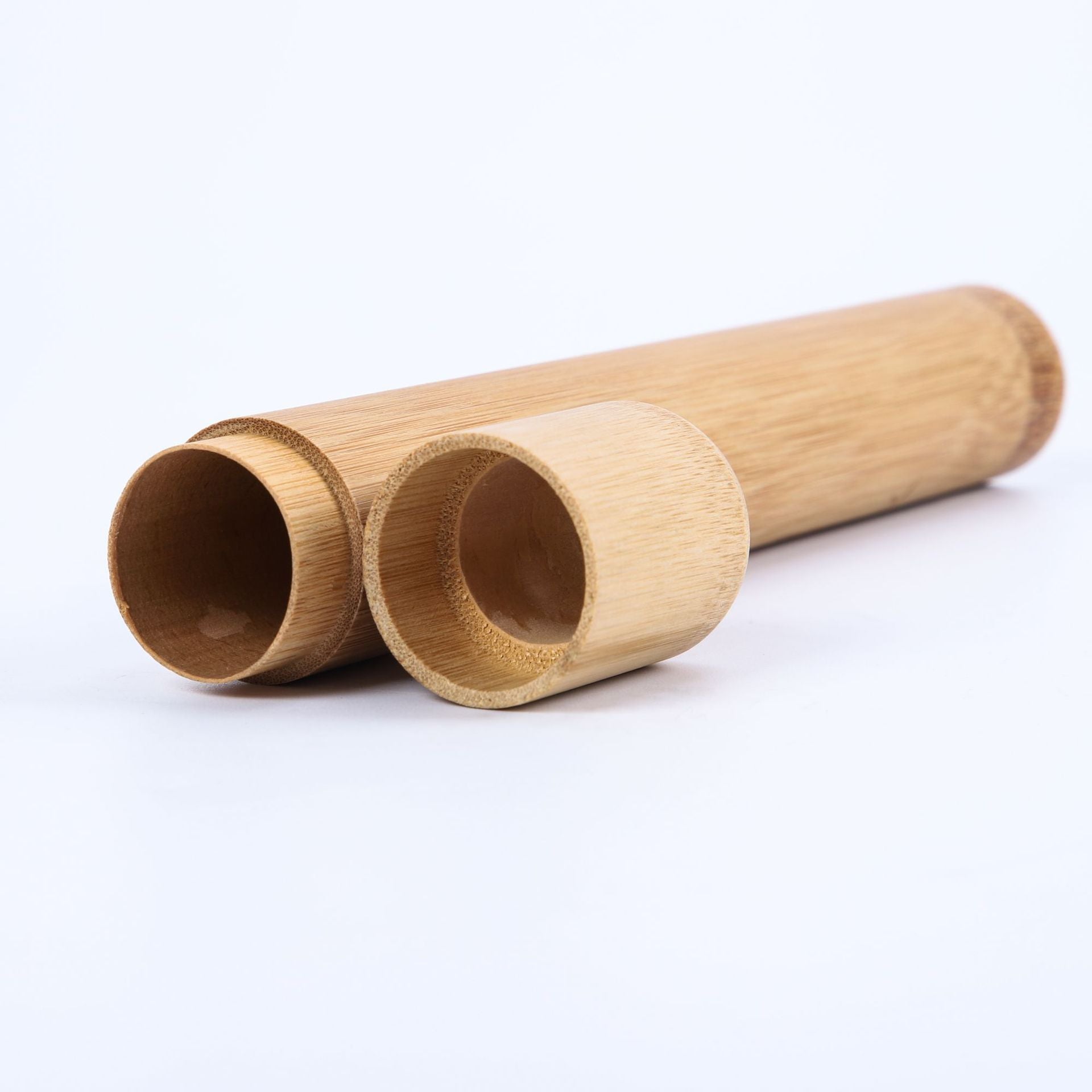 Eco wooden bamboo tube novelty travel set