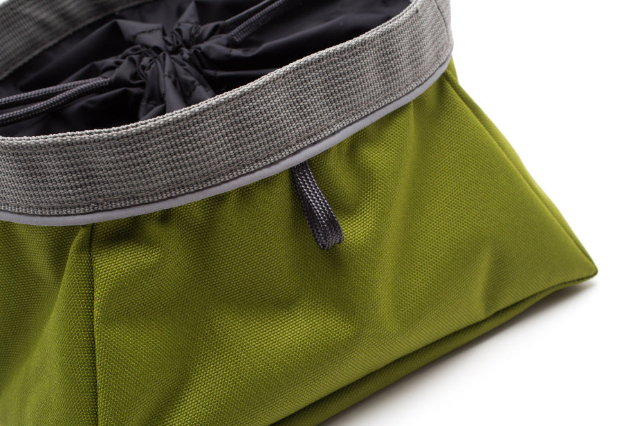 folded pet bowl in backpack UK travel essential