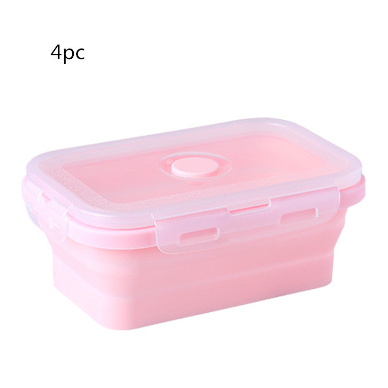 pink collapsible meal container United Kingdom eco lunch box
