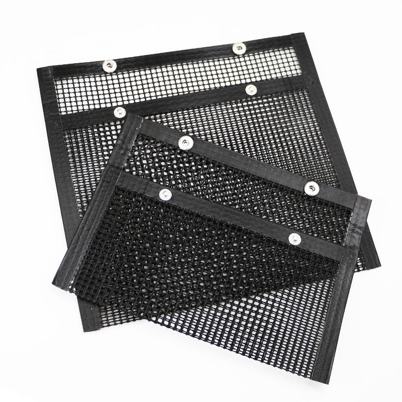 close-up of reusable BBQ mat resisting high temperature heat