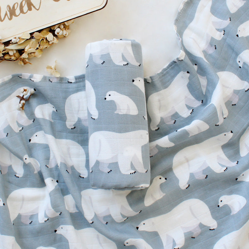 Eco-friendly cotton blanket for baby during UK camping trips—compact, soft, car seat comfort