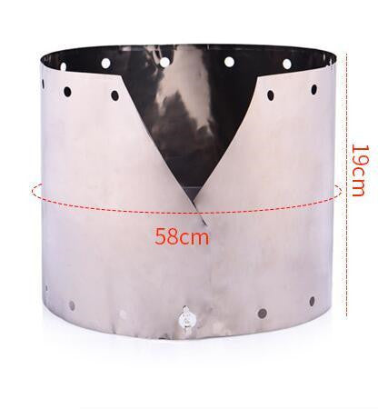 ultra-thin titanium wind shield with measurements 