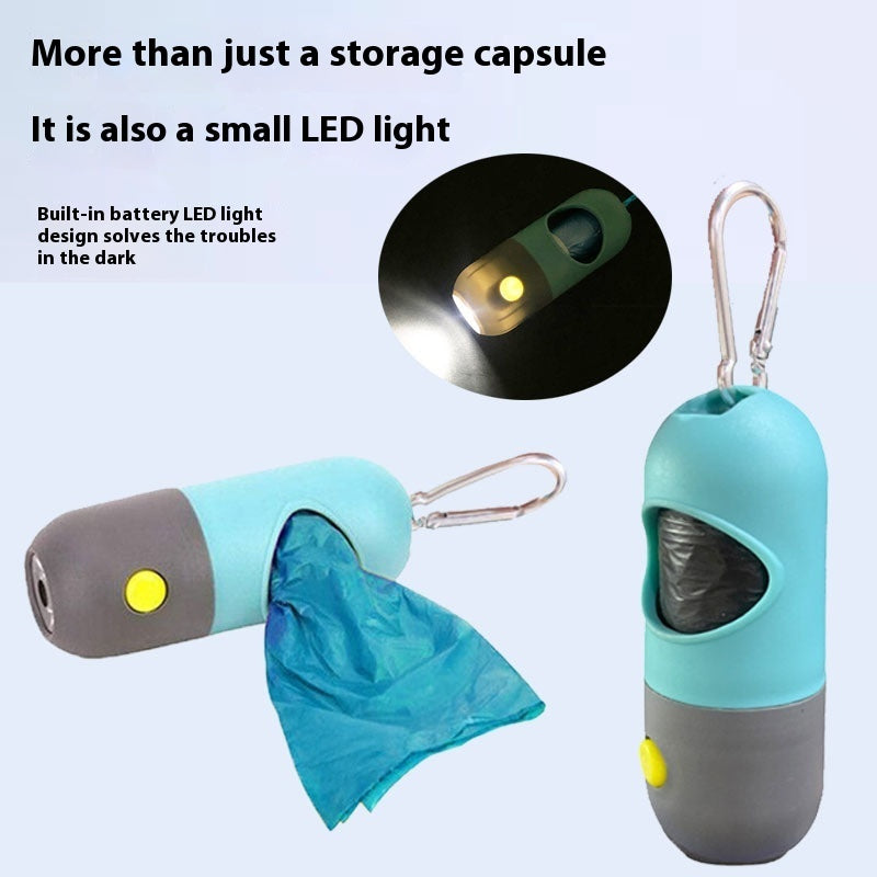 LED pet waste bag dispenser US night walk
