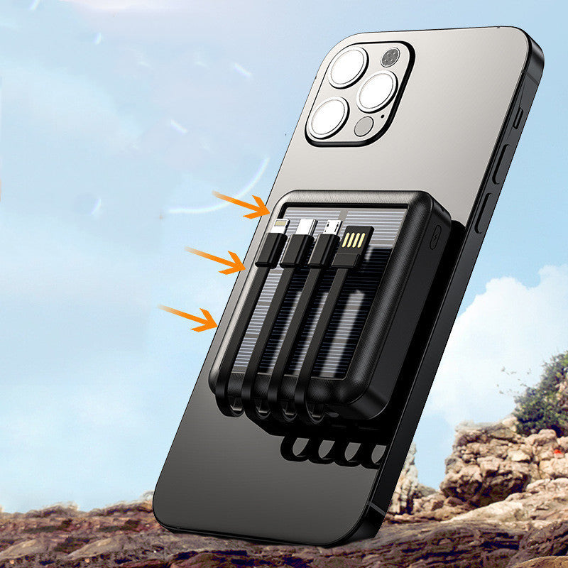 power bank and smartphone charging in wilderness US