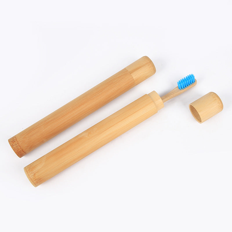 wooden charcoal tube protecting toothbrush UK bathroom