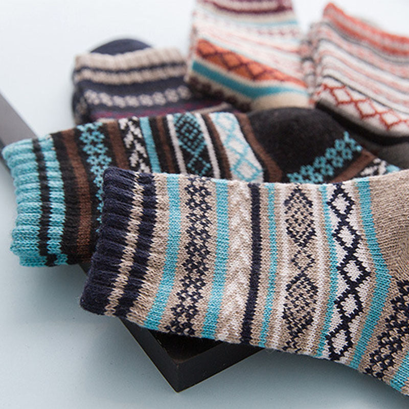 socks for winter hiking and camping, warm cozy eco-friendly wool blend.