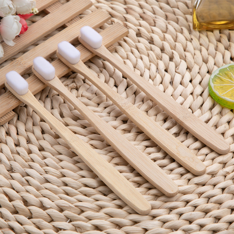 soft bristle bamboo brush cleaning teeth US routine