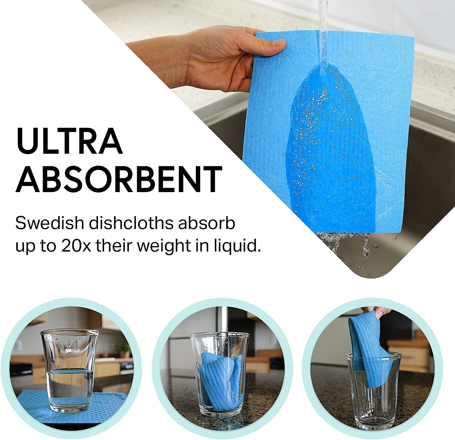 dish drying with reusable tissue UK sink
