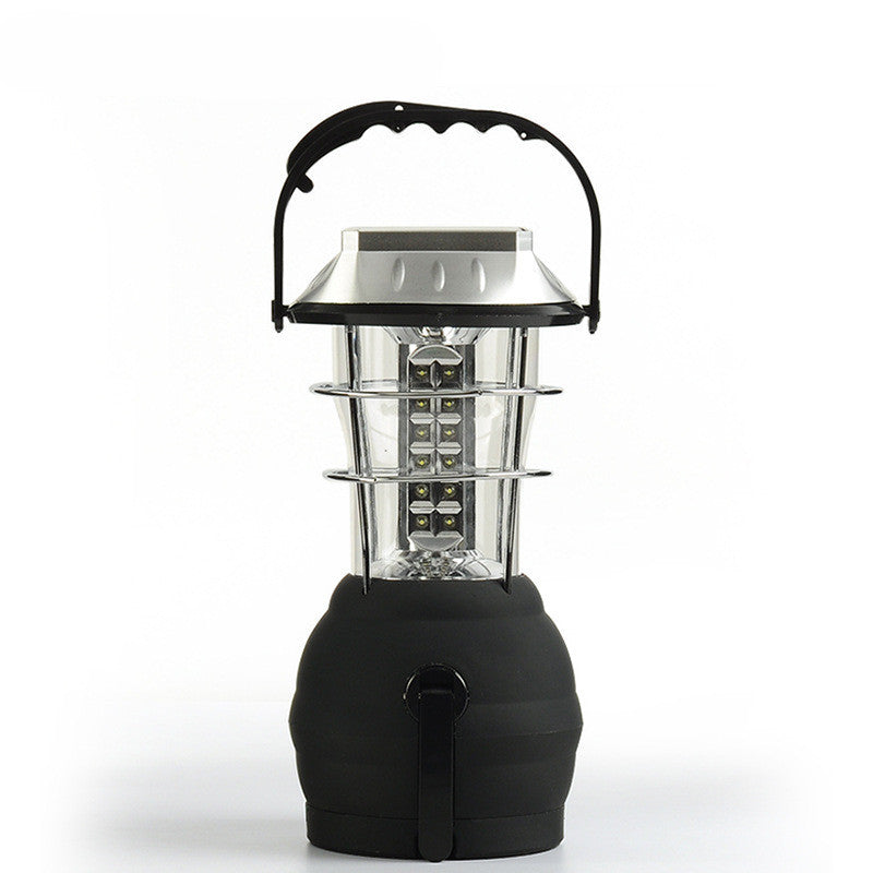 outdoor camping light US solar and hand crank powered