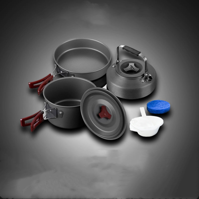  Aluminum picnic cookware set—compact, heat efficient, outdoor ready