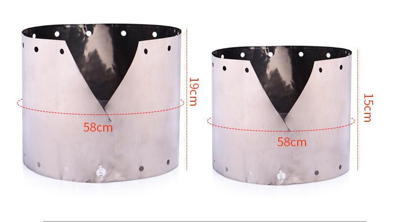 Eco backpacking wind shield Canada with measurements
