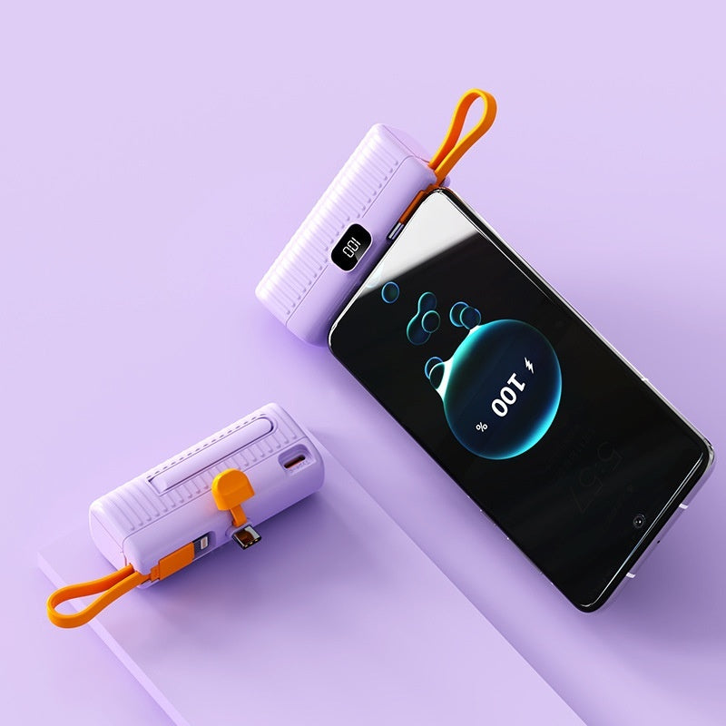 charging phone via capsule bank on table US