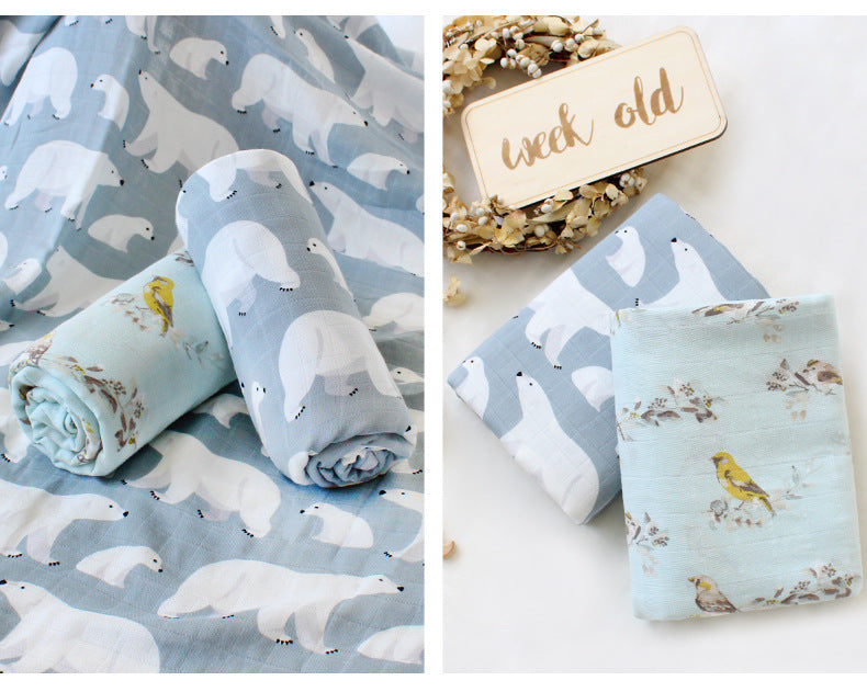 Organic cotton blanket, gentle on newborn skin, breathable, US eco camping essentials