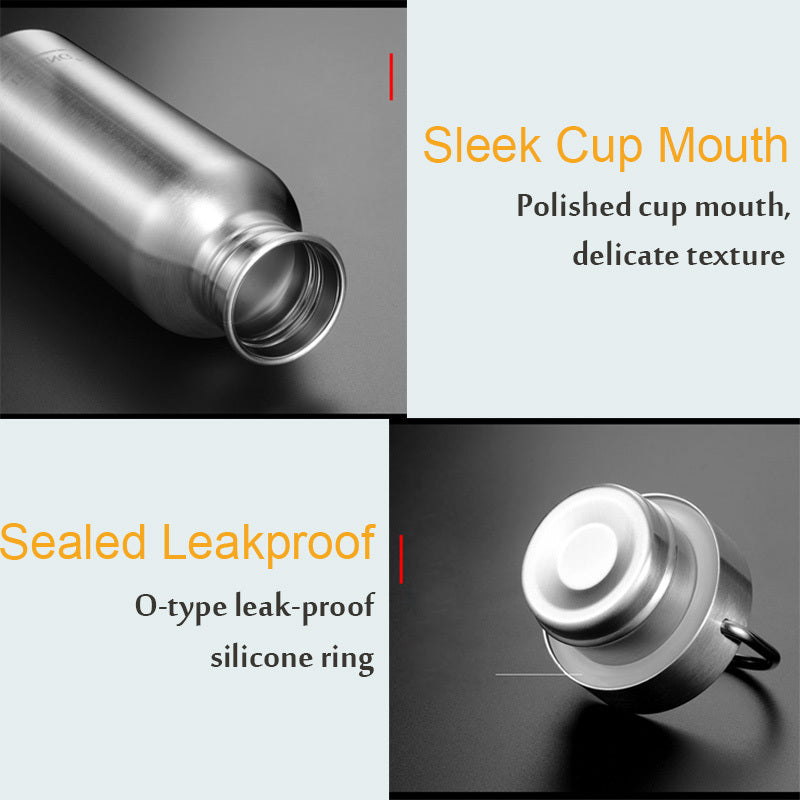 Eco stainless steel bottle sweat free exterior leak proof