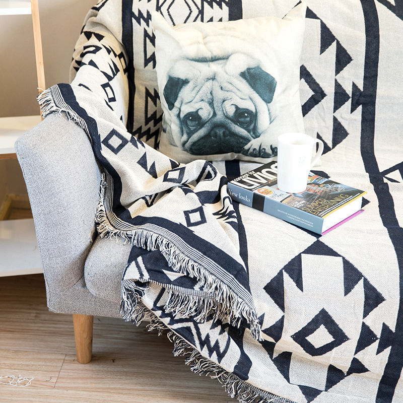 geometric pattern cotton throw Australia home