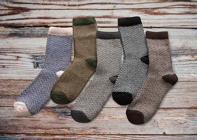 durable warm stripe socks New Zealand eco blend