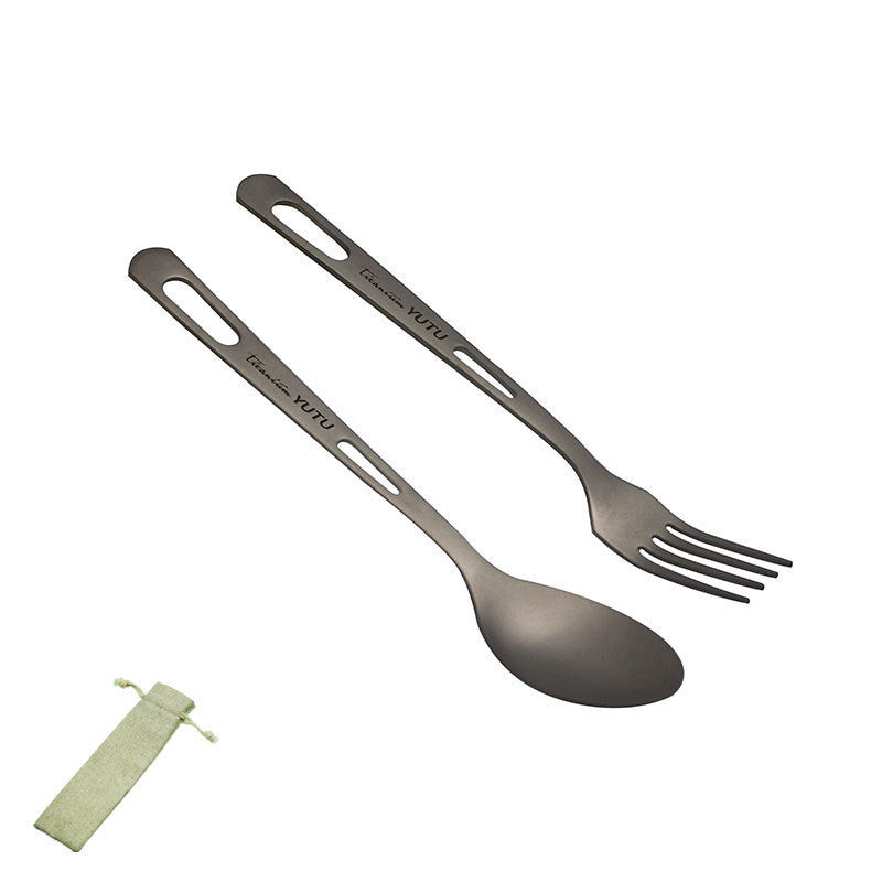 UK cutlery set with a pouch on a white background