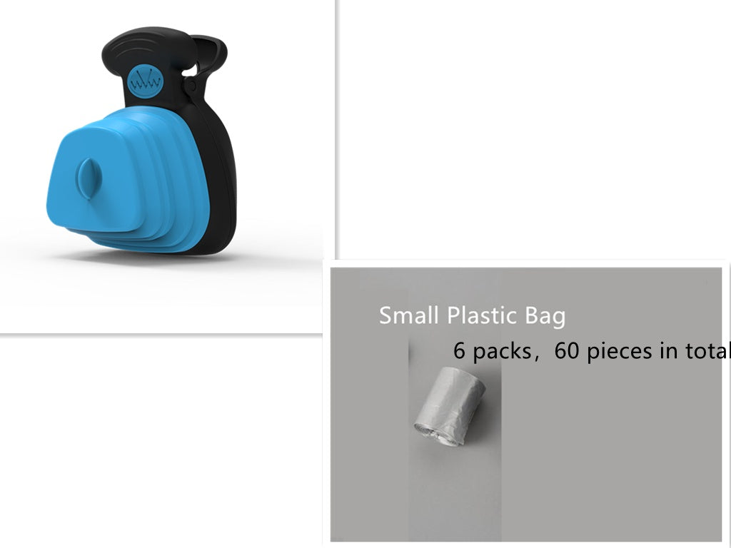  eco-friendly pet cleanup spoon with three rolls of plastic bags