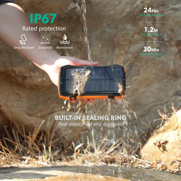 Solar power bank being tested against water flow in US.