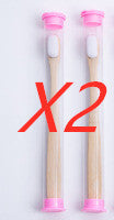 Two pink sustainably sourced bamboo toothbrush NZ