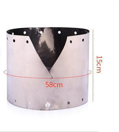 ultra-thin titanium wind shield measurements US camping