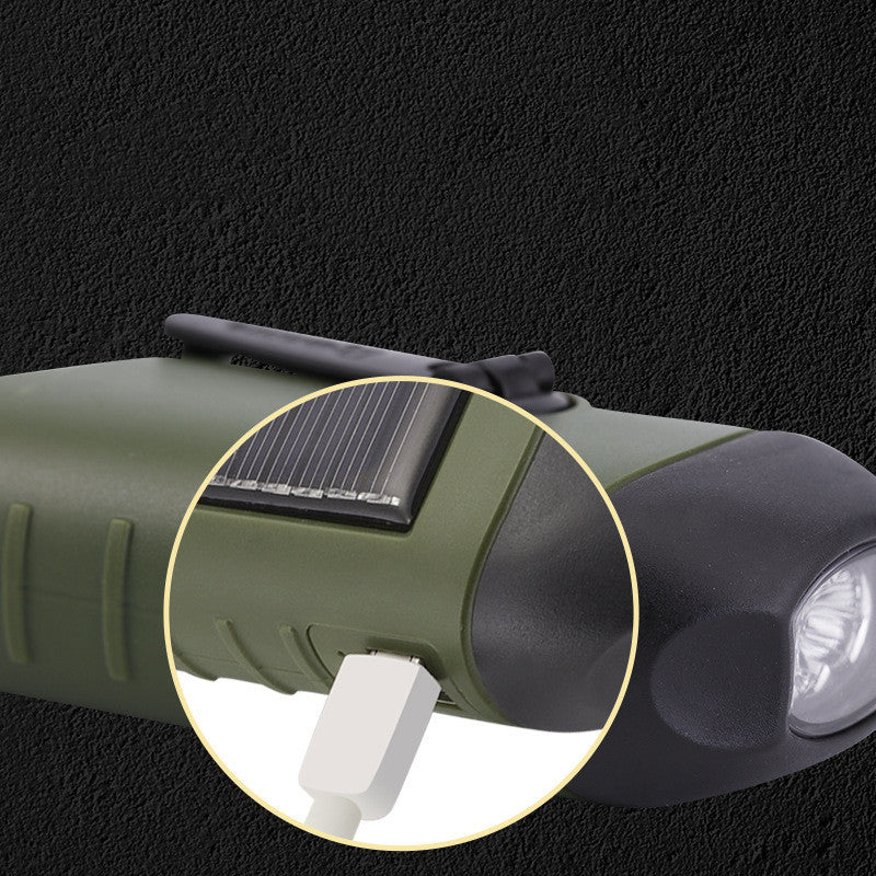 USB port of flashlight side view